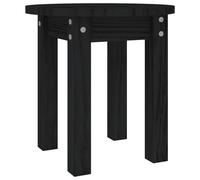 Coffee Table Black Ø 35x35 cm Solid Wood Pine