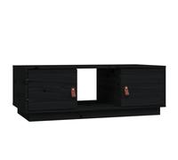 vidaXL Coffee Table Black 100x50x35 cm Solid Wood Pine UK NEW