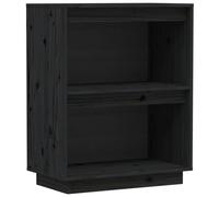 vidaXL Console Cabinet Black 60x34x75 cm Solid Wood Pine UK NEW