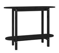 (black) vidaXL Solid Wood Pine Console Table Sofa Accent Couch Table Multi Colours
