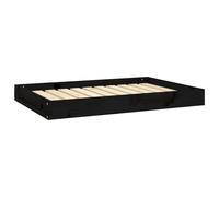 (black) vidaXL Solid Wood Pine Dog Bed Wooden Animal Pet Sofa Dog Couch Multi Colours