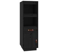 vidaXL Highboard Black 34x40x108,5 cm Solid Wood Pine
