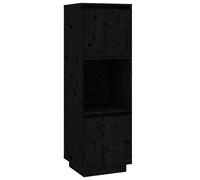 (black) vidaXL Solid Wood Pine Highboard Indoor Wooden Console Cabinet Multi Colours