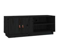 (Black) vidaXL Solid Wood Pine TV Cabinet TV Console Media Unit Cabinet Multi Colours