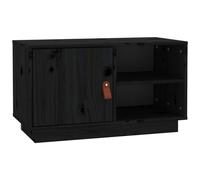 (Black) vidaXL Solid Wood Pine TV Cabinet TV Console Media Unit Cabinet Multi Colours