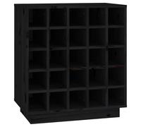 (Black) vidaXL Solid Wood Pine Wine Cabinet Alcohol Cabinet Cupboard Multi Colours