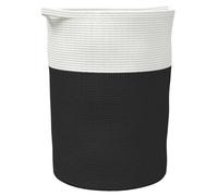 (black) vidaXL Storage Basket Laundry Basket Washing Basket Laundry Hamper Cotton