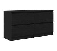 vidaXL TV Cabinet Black 100x35x54 cm Engineered Wood, Black