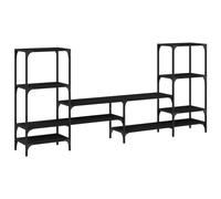 (black) vidaXL TV Cabinet TV Stand Entertainment Centre Mdia TV Unit Engineered Wood