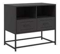 (black) vidaXL TV Cabinet TV Unit Entertainment Centre TV Stand Mustard Yellow Steel