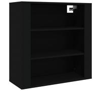 (Black) vidaXL Wall Cabinet Hanging Storage Cabinet Wall Cupboard Engineered Wood