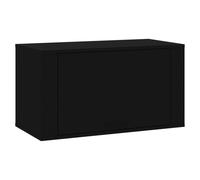 (Black) vidaXL Wall-mounted Shoe Cabinet Engineered Wood Shoe Organiser Multi Colours