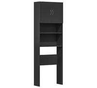 (black) vidaXL Washing Machine Cabinet Old Wood 64x24x190 cm Engineered Wood