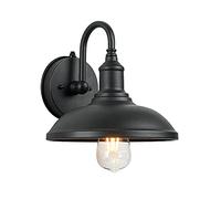 Black vintage matte finish Wall Mount Light Outdoor waterproof and rust-proof Wall Lamp For the front door garage path Exterior Wall Sconce light Gooseneck Barn Light