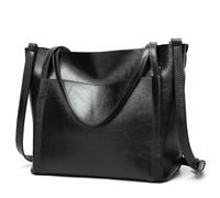 (black) Vintage Style Women's Handbag Elegant Leather Shoulder And Crossbody Bag