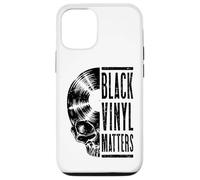 Black Vinyl Matters Vintage Record Lover Gothic Skull LP Case for iPhone 12/12 Pro
