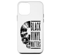 Black Vinyl Matters Vintage Record Lover Gothic Skull LP Case for iPhone 12 mini