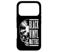 Black Vinyl Matters Vintage Record Lover Gothic Skull LP Case for iPhone 17 Pro