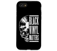 Black Vinyl Matters Vintage Record Lover Gothic Skull LP Case for iPhone SE (2020) / 7/8