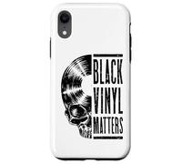 Black Vinyl Matters Vintage Record Lover Gothic Skull LP Case for iPhone XR