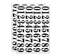 Black Vinyl Numbers Stickers 2 Inch Self Adhesive - Mailbox Numbers Sticker for Mailbox, Signs, Window, Door, Cars, Trucks, Home, Business, Address Number (2 Sets, 80 Pieces)