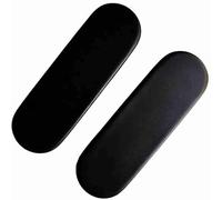Black Vinyl Replacement Arm Pads for Chair - Durable Armpads for Fixed/Adjustable Arms Ergonomic Comfort Easy Installation