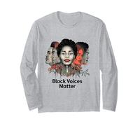Black Voices Matter American African Leaders Portraits Pride Long Sleeve T-Shirt