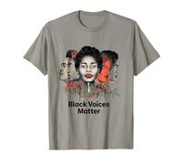Black Voices Matter American African Leaders Portraits Pride T-Shirt