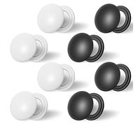 Black Volcanic - Running dorsal magnets - Running back brace - Magnetic fixing dorsals, 16 magnets for bibs, (4 pairs white + 4 pairs black)