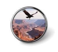 Black Vulture over Canyon Lapel Pin Fashion Brooch Pin Cute Button Badges