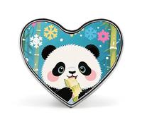 Black Vulture over Canyon Lapel Pin Fashion Brooch Pin Cute Button Badges Heart Shape Button Pins Enamel Pins Metal Pinback for Hat Shirt Clothing Bags Decoration, Color Snow Panda, Love form