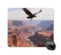 Black Vulture Over Canyon Mouse Pad 25 * 30cm - Non-Slip Rubber Base Mouse Mat Portable Square Desk Mat for Office, Laptop, Travel, Wireless Mice Mats - Waterproof & Durable Design