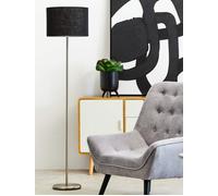 Black Waffle Effect Shade Floor Lamp | Forma