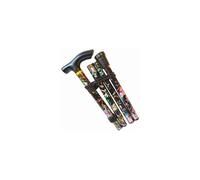 (Black) Walking Stick for Unisex Easy Adjustable Folding