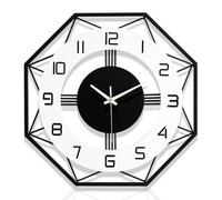Black Wall Clock, Easy To Read Classic For Office, Home, Bathroom, Kitchen, Bedroom, School, Living Room(B【43X43CM】)