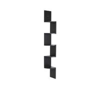Black Wall Mounted 5 Tier Corner Shelf Home Office Book Pictures Cd Storage Shelving