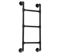 Black Wall-Mounted Bunk Bed Ladder - 3/4/5 Steps for Dorms RVs & Apartments - Multi-Purpose Loft Access Replacement Ladder (39in/100cm)