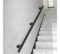 Black Wall-Mounted Stair ils, Indoor/Outdoor Non-Slip Square Tube Railing, Adjustable Length 1m-3m, Durable Safety Support for Steps and Staircases
