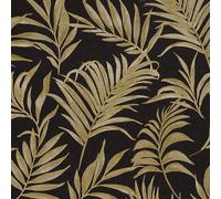 Midnight Botanica Wallpaper Textured Vinyl Black Gold Leaf 79108-6 AS Creation