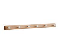 Black Walnut/beech 4/5/6/7 Hooks, Solid Wood Coat Rack, Vintage Simple Wall-mounted Coat Hook, Multi-function Wall Hook, Suitable For Entrance, Bedroom, Bathroom, Behind The Door(Natural,65cm/25.5in)