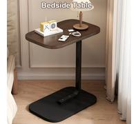 Black Walnut C-Shaped Compact Sofa Side End Table Coffee Laptop Table Living Room Bedroom New