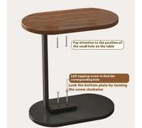 Black Walnut Modern C-Shaped Sofa Side End Table