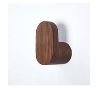 Black Walnut Multi-Functional Wall-Mounted Key Holder - Decorative Wooden Crochet Rack for Kitchen & Bathroom - Gadget Storage Accessories