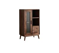 Black Walnut Sideboard Buffet Cabinet - Stylish Wooden Storage for Living Room & Dining Room Elegant Door Cabinet Modern Furniture nizer Space-Saving Design