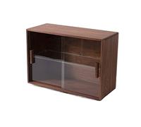 Black Walnut Sideboard Cabinet Teare Sto Rack with Dustproof s Kitchen Table Box for Cups & T nizat Slish & Functal Display Unit