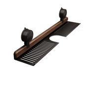 Black Walnut Wall-Mounted Sink Shelf - Suction Cup for Bathroom & Kitchen Removable Faucet Storage Rack 40cm Over Faucet Shelf Wood Design