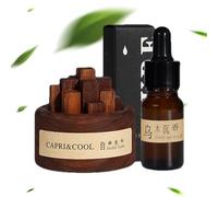 Black Walnut Wood Diffuser, Waterless Oil Diffuser - Waterless Wood Diffuser - Portable Wooden Aromatherapy Without Electricity for Living Room and Home