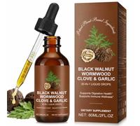 Black Walnut, Wormwood, Clove & Garlic Gut Support Drops | Supports Digestive Health, Supports Immune Wellness, Plant-Based Ingredients, Dietary Supplement, Dropper Bottle
