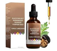 Black Walnut Wormwood Parasite Cleanse Drops, Clove Wormwood and Black Walnut Gut Cleanse, Bloating Relief for Adults, Digestion Aid & Digestive Support (60ml 1pc)