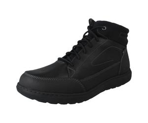 (Black Warmlined, UK 8) Mens Clarks Lace Up Gore-Tex Warm Lined Smart Casual Boots - Maptsone Hi GTX